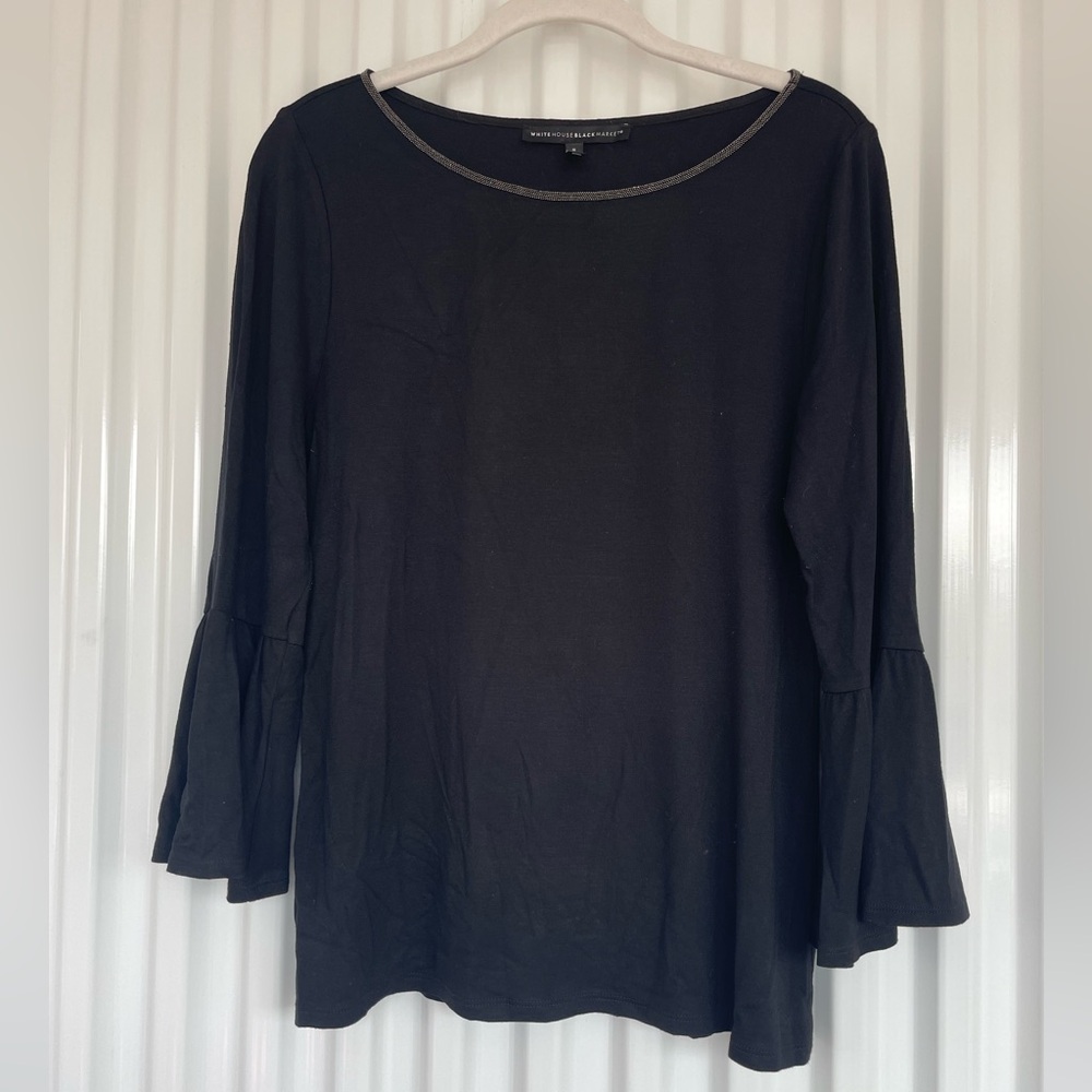 White House Black Market Black Blouse